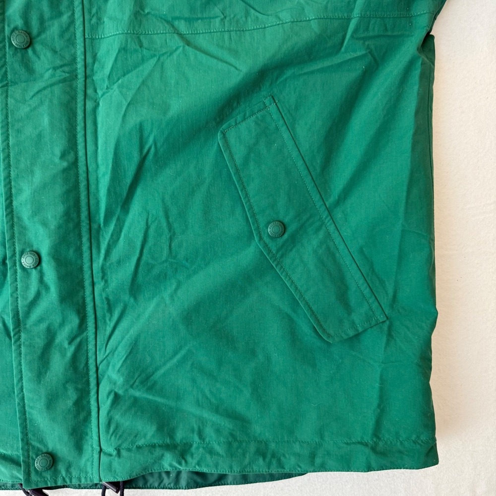 Eddie Bauer EBtek Mens XL Green Hooded Rain Jacket Sympatex Vintage 23701 - Picture 10 of 16
